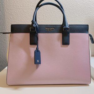 (BRAND NEW) Kate Spade Cameron Medium in Lavender/White/Blue Leather Satchel